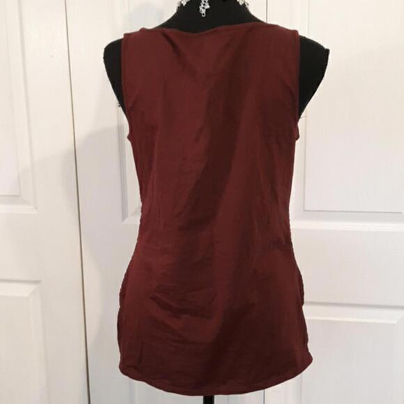 NWT Ann Taylor Dark Burgendy Red Tank Size Small - Picture 5 of 9